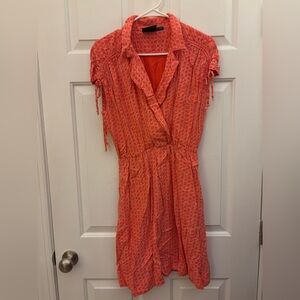 Maeve Vibrant Orange Patterned Dress